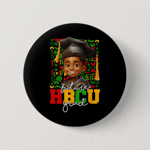 Badge Rond 5 Cm Diplômé Noir Afro Collège Futur Diplômé Hbcu