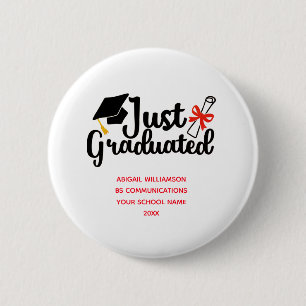 Badge Rond 5 Cm Diplôme personnalisé de lycée ou d'université