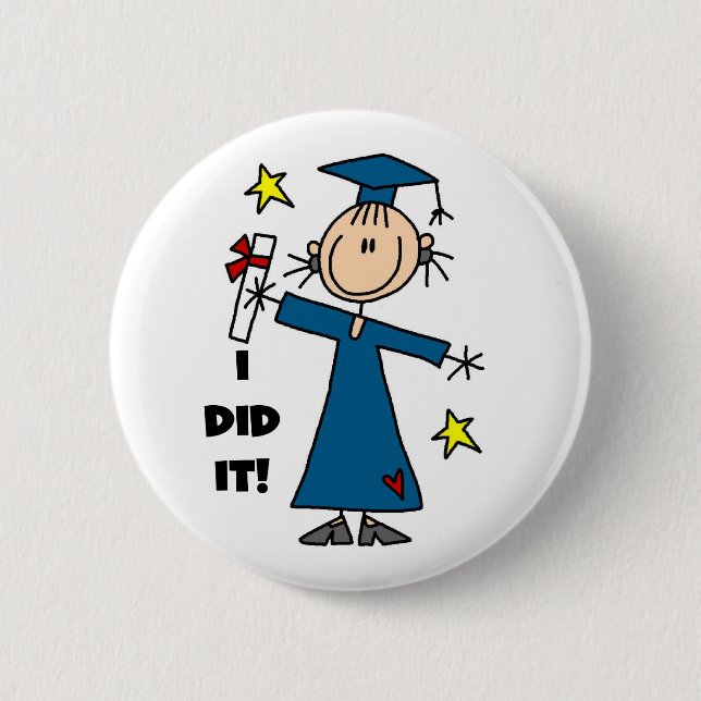 Badge Rond 5 Cm Diplômée (Devant)