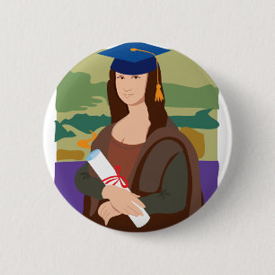 Badge Rond 5 Cm Diplômée de Mona Lisa