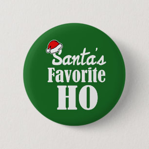 Badge Rond 5 Cm Dire drôle de Noël du favori de Père Noël Ho