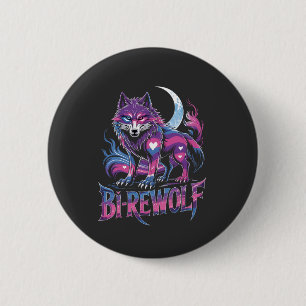 Badge Rond 5 Cm Dire Wolf Birewolf Bisexual LGBT