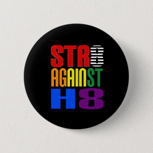 Badge Rond 5 Cm Directement contre l'allié de la haine LGBT rond