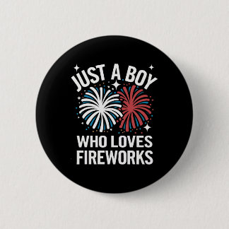 Badge Rond 5 Cm Directeur de Feux d'Artifice Juste Un Garçon Qui A