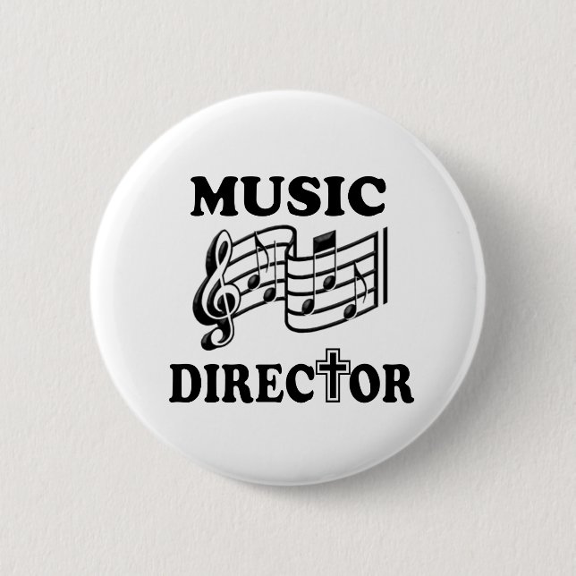 BADGE ROND 5 CM DIRECTEUR DE LA MUSIQUE DE L'ÉGLISE (Devant)