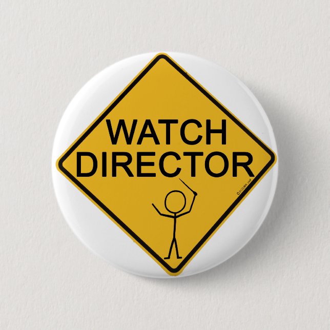 Badge Rond 5 Cm Directeur de la surveillance (Devant)