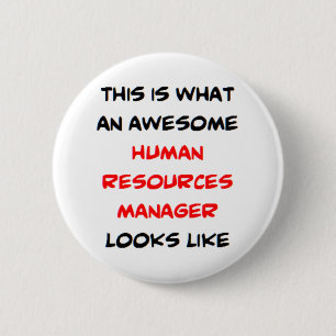 Badge Rond 5 Cm directeur impressionnant de ressources humaines