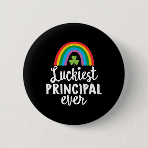 Badge Rond 5 Cm Directeur le plus chanceux Saint Patrick Shamrocks