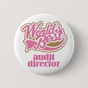 Badge Rond 5 Cm Directeur Pink Gift d'audit