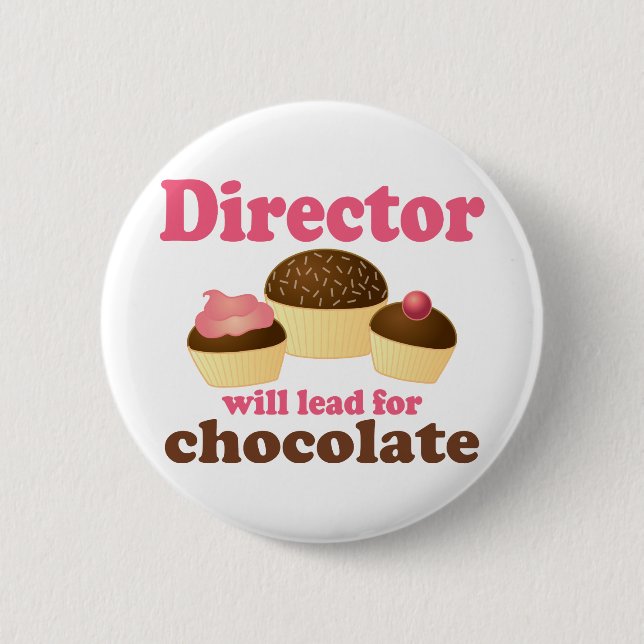 Badge Rond 5 Cm Directeur Will Lead pour le chocolat (Devant)