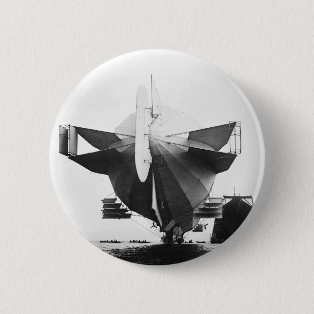 Badge Rond 5 Cm Dirigeable 1908 de zeppelin (Devant)