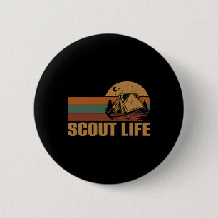 Badge Rond 5 Cm Dirigeant de camping de la vie scout randonnée sco