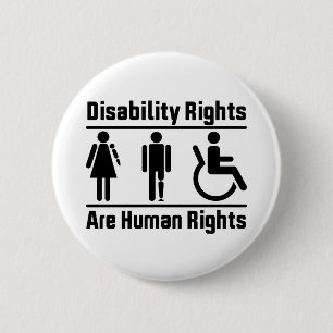 Badge Rond 5 Cm Disability Rights Are Human Rights Square