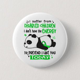 Badge Rond 5 Cm Disabled Children Awareness Month Ribbon Gifts