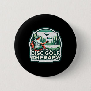 Badge Rond 5 Cm Disc Golf Therapy - Relaxer Et Jouer 