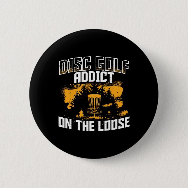 Badge Rond 5 Cm Disc Golf Ultimate Frisbee  (Devant)