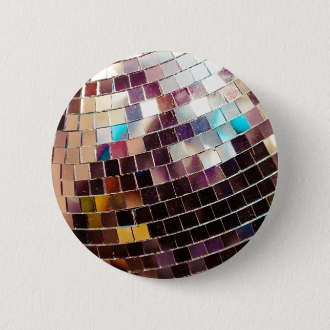 Badge Rond 5 Cm Disco Ball (Devant)