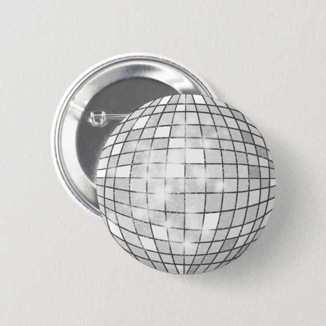 Badge Rond 5 Cm Disco Ball Pin (Devant & derrière)