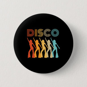 Badge Rond 5 Cm Disco Diva Fête à thème les années 70 Retro Vintag