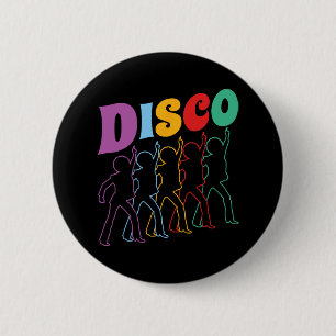 Badge Rond 5 Cm Disco les années 70 Disco Thème Vintage Retro Danc