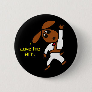 Badge Rond 5 Cm discodox, j'aime the80