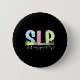 Badge Rond 5 Cm Discours du printemps Pathologiste Easter Bunny Sl