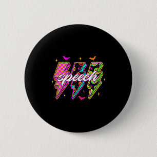 Badge Rond 5 Cm Discours Slp Rétro Halloween Couleur Vibrante Foud