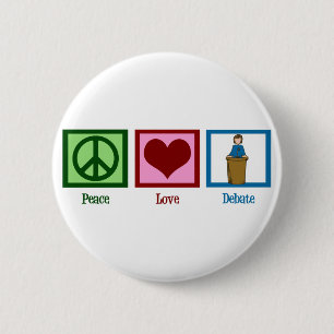 Badge Rond 5 Cm Discussion d'amour de paix