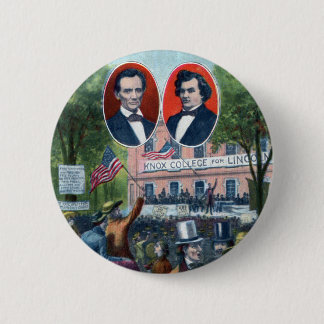 Badge Rond 5 Cm Discussion de Lincoln-Douglas de 1858