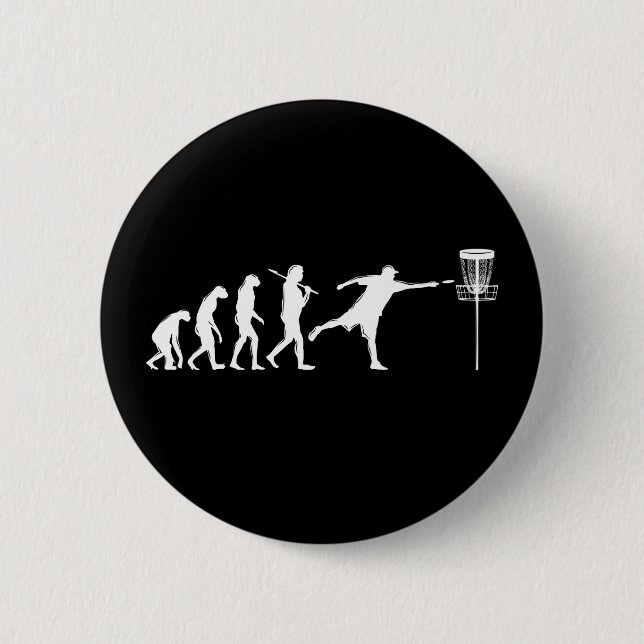 Badge Rond 5 Cm Disk Golf Evolution Disk Golf Cadeaux (Devant)