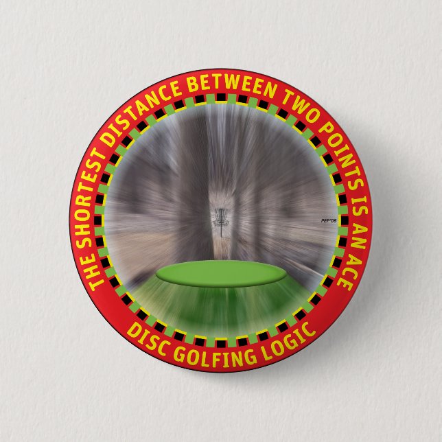 Badge Rond 5 Cm Disk Golf Logic #1 (Devant)