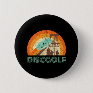 Badge Rond 5 Cm Disque Golf Funny Frisbee Disque Golf