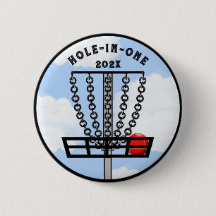 Badge Rond 5 Cm Disque Golf Trou en un cadeau
