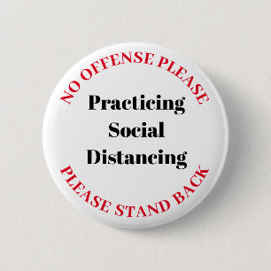 Badge Rond 5 Cm Distances sociales