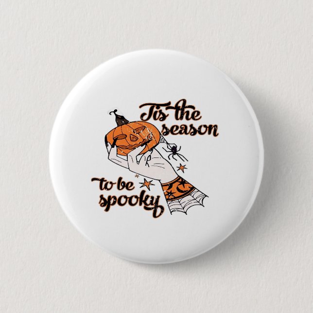 Badge Rond 5 Cm Distressed Spooky Season (Devant)