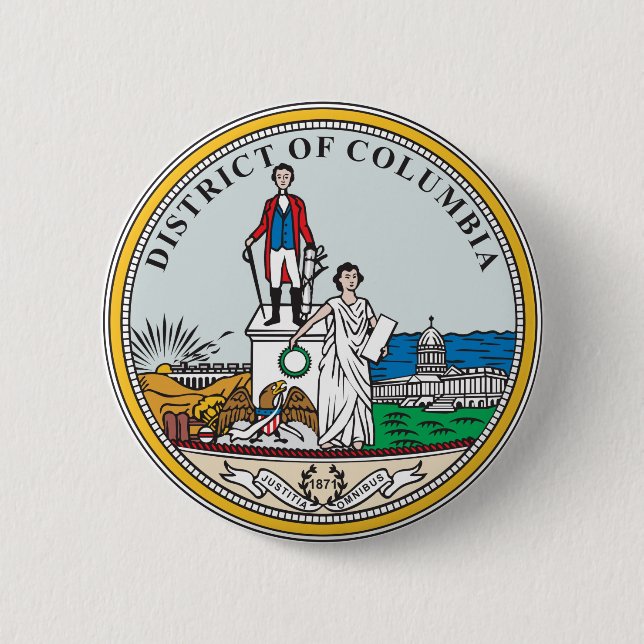 Badge Rond 5 Cm District de Columbia (Devant)