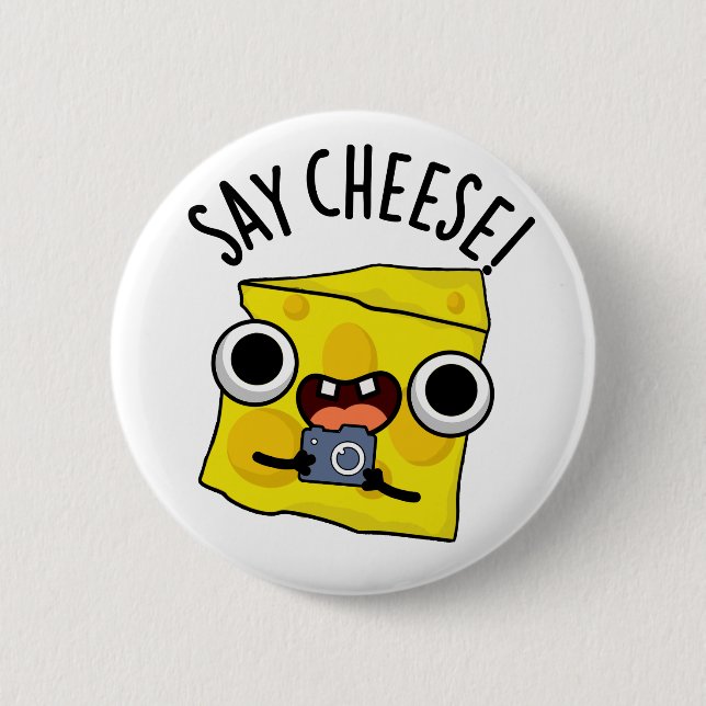 Badge Rond 5 Cm Dites Cheese Funny Photographe Pun (Devant)