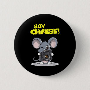 Badge Rond 5 Cm Dites Fromage Souris Drôle Photographe Photo Appar