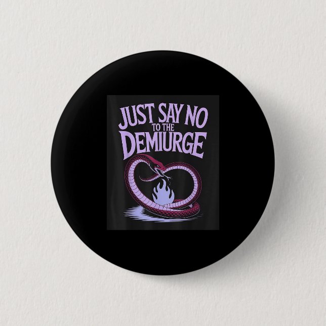 Badge Rond 5 Cm Dites Juste Non Au Démocrate _ Gnostic Esoteric Ph (Devant)