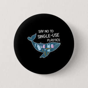 Badge Rond 5 Cm Dites Non À La Protection De l'environnement Plast