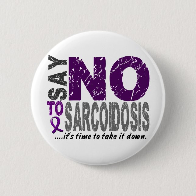 Badge Rond 5 Cm Dites NON à la sarcoïdose 1 (Devant)
