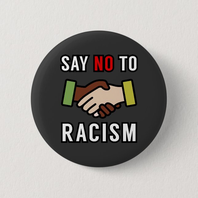 Badge Rond 5 Cm Dites Non Au Racisme (Devant)