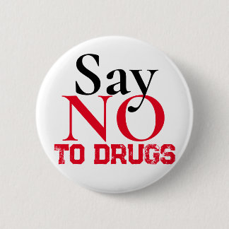 Badge Rond 5 Cm Dites non aux médicaments - Sticker simple