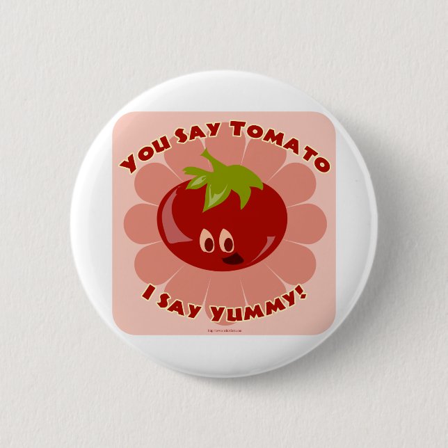 Badge Rond 5 Cm Dites Tomate ! (Devant)
