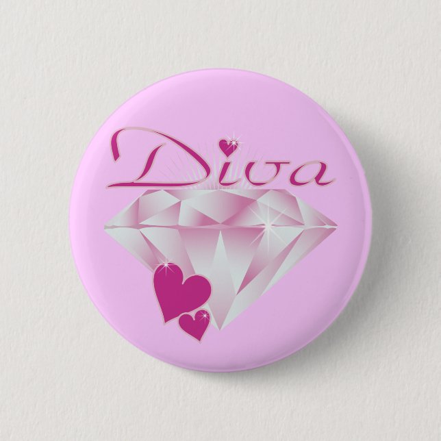 Badge Rond 5 Cm Diva (Devant)