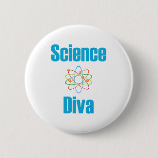 Badge Rond 5 Cm Diva atomique de la Science