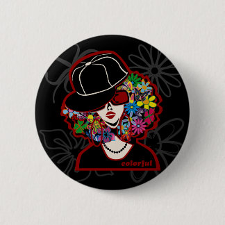 Badge Rond 5 Cm diva colorée