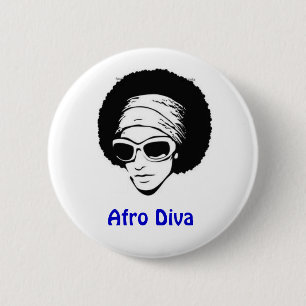 Badge Rond 5 Cm Diva d'Afro