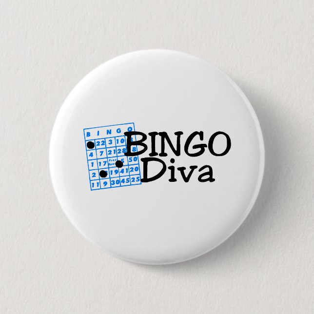 Badge Rond 5 Cm Diva de bingo-test (Devant)