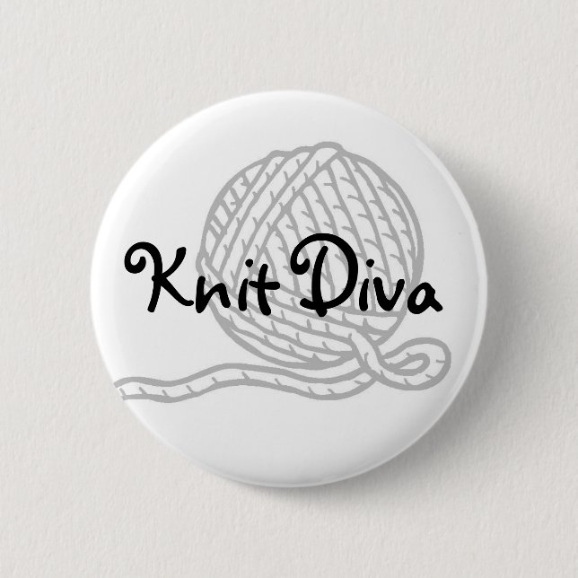 Badge Rond 5 Cm Diva de Knit (Devant)